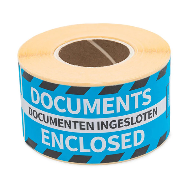Rillstab Varningsetikett "documents enclosed" | Rillprint | 250st 76104 068141 - 1