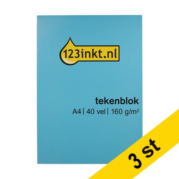 Ritblock A4 | 123ink | 160g | 40 ark | 3st 301431 - 1