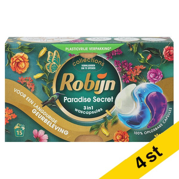 Tvättkapslar 15st | Robijn 3-in-1 Paradise Secret | 4st SRO05257 - 1