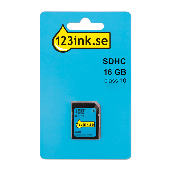 SDHC minneskort 16GB | klass 10 | 123ink 300697 - 1