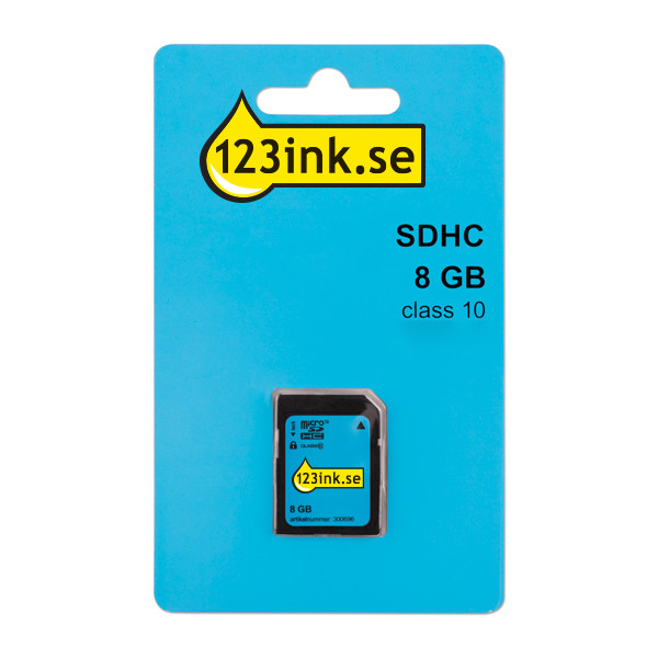 SDHC minneskort 8GB | klass 10 | 123ink 300696 - 1