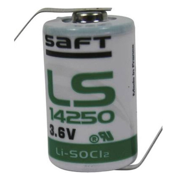 Saft LS14250 | 1/2 AA batteri med lödflikar 1/2AA ER14250 ER14250H ER3S ER3S-TC ASA01786 - 1