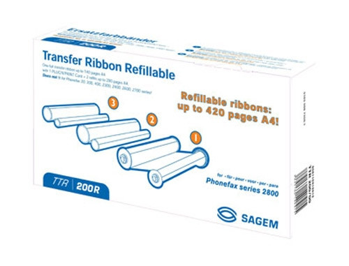 Sagem TTR 200R transfer film + 2 x påfyllnad (original) TTR-200R 031900 - 1