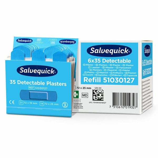 Plåster | Salvequick Blue Detectable | 6st 501458 - 4