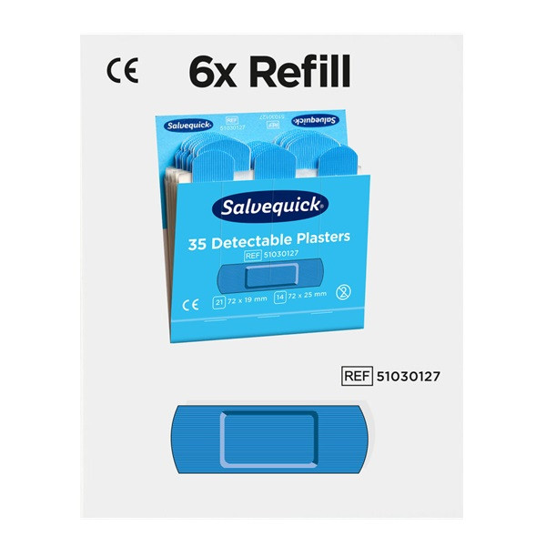 Plåster | Salvequick Blue Detectable 501458 - 8