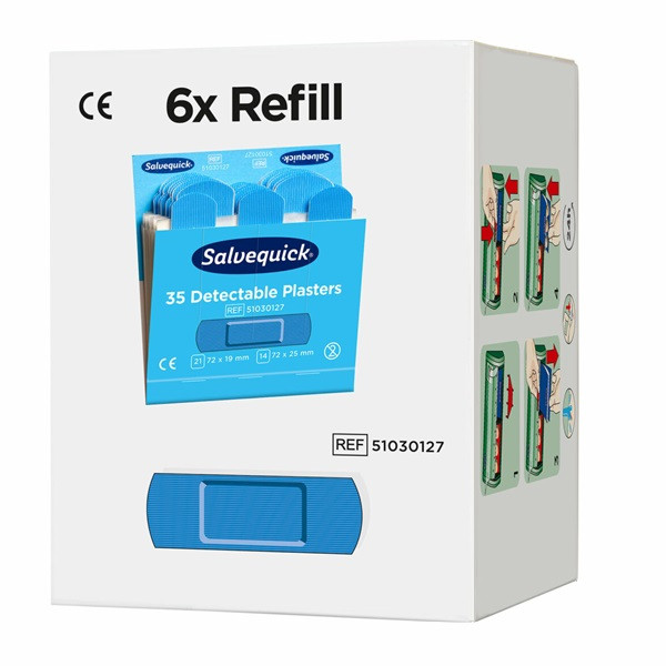 Plåster | Salvequick Blue Detectable 501458 - 9
