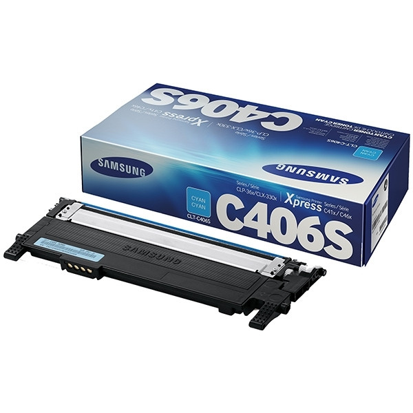 Samsung CLT-C406S (ST984A) cyan toner (original) CLT-C406S/ELS 033794 - 1