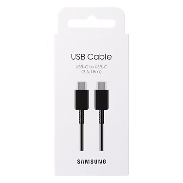 Laddningskabel 1,8m | USB-C till USB-C | svart | original Samsung K010221117 - 2