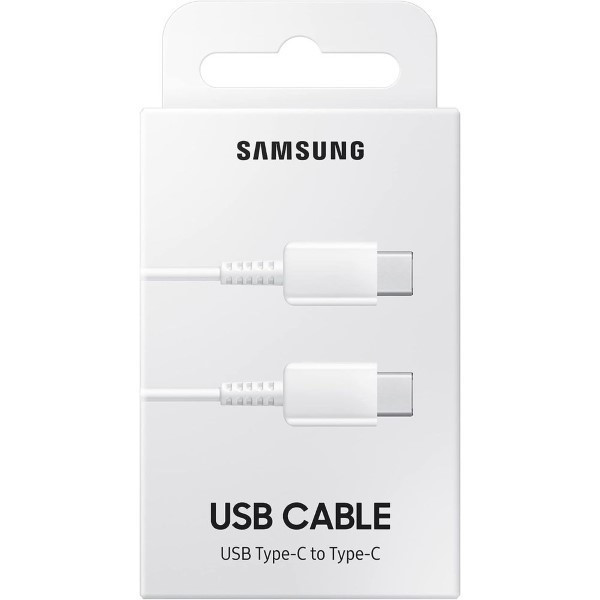 Laddningskabel 1m | USB-C till USB-C | vit | original Samsung K010221118 - 2