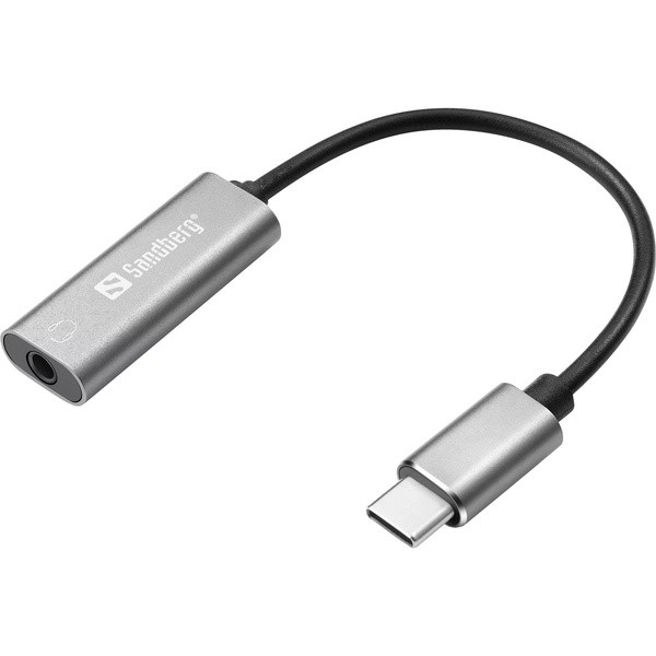 [] Adapter USB-C till 3,5mm | Sandberg | silver SE400146 - 1