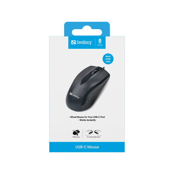 [] Datormus USB-C-ansluten | Sandberg | grå SE400079 - 2