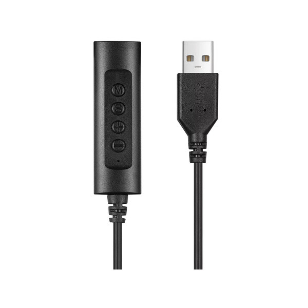 [] Headset USB | Sandberg 2-in-1 Office Jack | svart SE400099 - 2