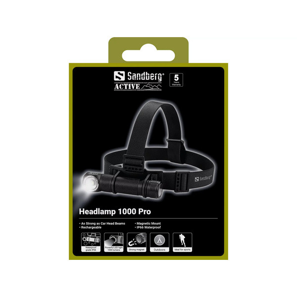 [] LED pannlampa | Sandberg Pro | laddningsbar | 1.000 lumen SE400026 - 7