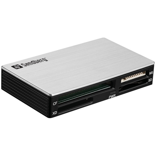 [] Minneskortläsare USB 3.0 | Sandberg Multi | silver ASA02477 - 1