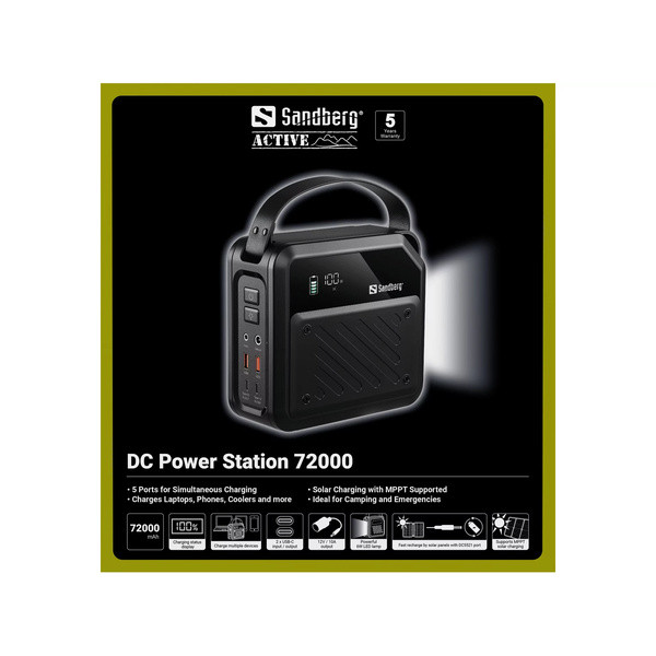 [] Powerstation 270Wh 268W | Sandberg | svart SE400130 - 8