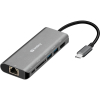 [] USB Docking station 6 portar | USB-C till 2xA, 1xC, HDMI, Ethernet, kortläsare | Sandberg ASA02368 - 2