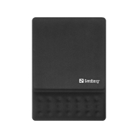 [DP] Musmatta 25x18cm med handledsstöd | Sandberg Memory Foam Square | svart SE400082