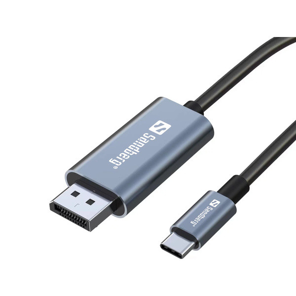 [DP] USB-C till DisplayPort kabel | 2m | Sandberg | svart SE400159 - 2