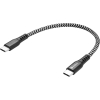 [DP] USB-C till USB-C kabel 0,2m | 100W | Sandberg Survivor | svart SE400173 - 1