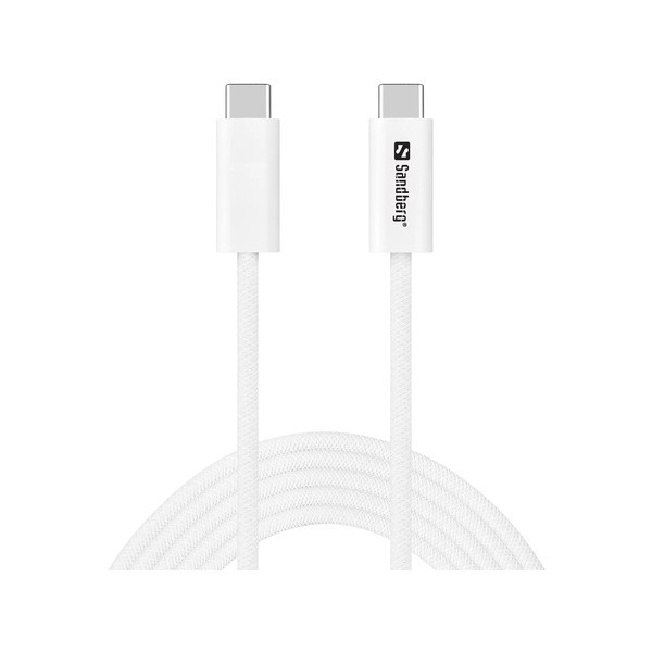 [DP] USB-C till USB-C kabel 2m | USB4 40Gbps | Sandberg | silver SE400167 - 1