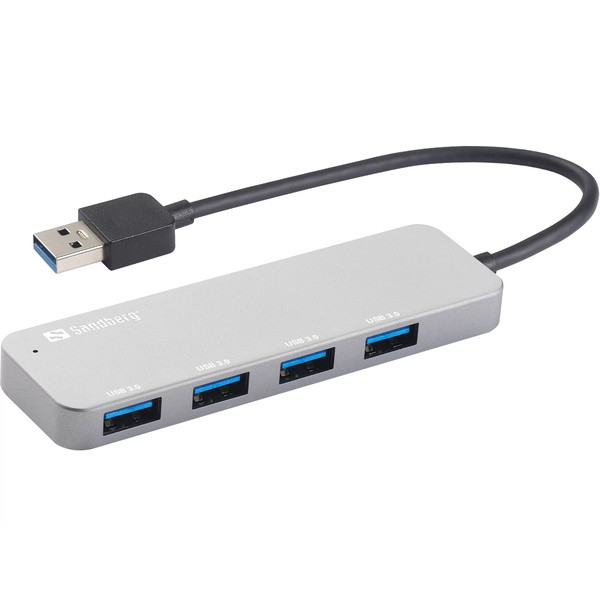 [DP] USB-hub 4 portar | USB-A USB 3.0 till 4xA 3.0 | Sandberg Saver SE400036 - 1