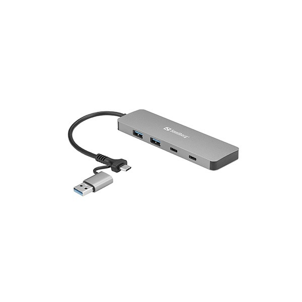 [DP] USB-hub 4 portar | USB-C/USB-A USB 3.0 till 2xA 3.0 och 2xC | Sandberg ASA02445 - 6