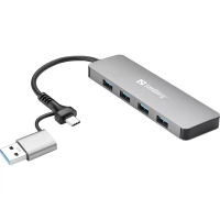[DP] USB-hub 4 portar | USB-C/USB-A USB 3.0 till 4xA 3.0 | Sandberg SE400038
