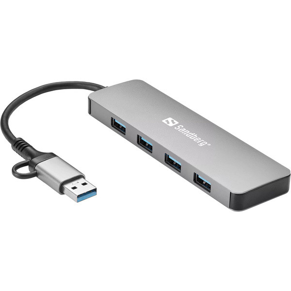 [DP] USB-hub 4 portar | USB-C/USB-A USB 3.0 till 4xA 3.0 | Sandberg SE400038 - 2