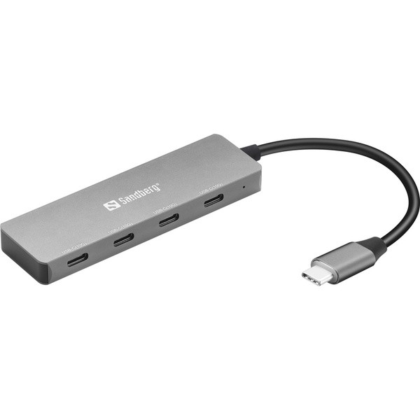 [DP] USB-hub 4 portar | USB-C till 4xC | Sandberg ASA02390 - 1