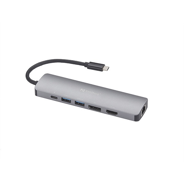 [DP] USB Docking station 6 portar | USB-C till 2xA, 1xC, HDMI, DisplayPort, Ethernet | Sandberg ASA02381 - 10