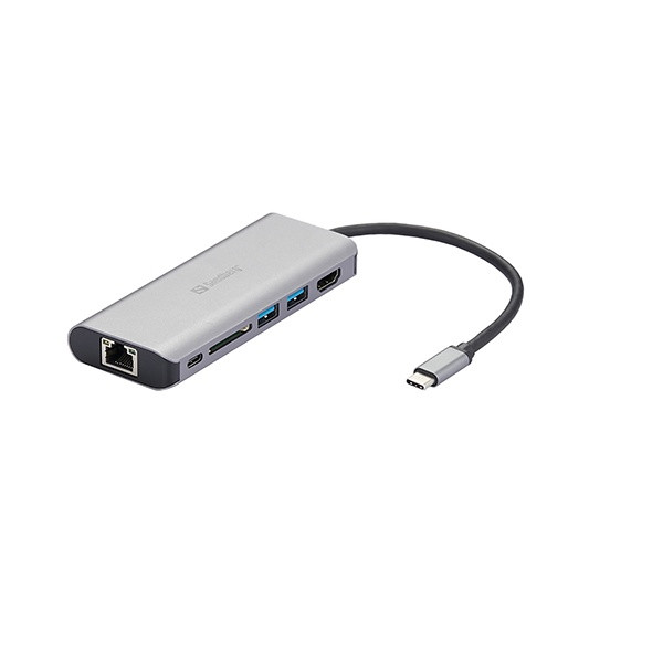 [DP] USB Docking station 6 portar | USB-C till 2xA, 1xC, HDMI, Ethernet, kortläsare | Sandberg ASA02368 - 5
