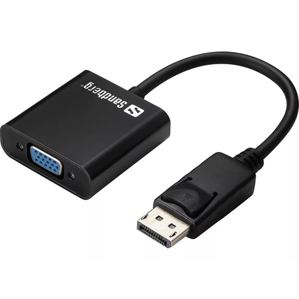 Adapter DisplayPort till VGA | Sandberg | svart SE400054 - 1