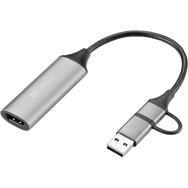 Adapter HDMI till USB-C/USB-A Capture | Sandberg | silver SE400044 - 2