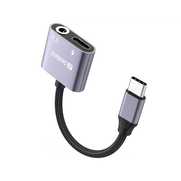 Adapter USB-C till 3,5mm | PD65W | Sandberg | svart SE400150 - 2