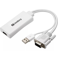 Adapter VGA + 3,5mm till HDMI | Sandberg | vit SE400058