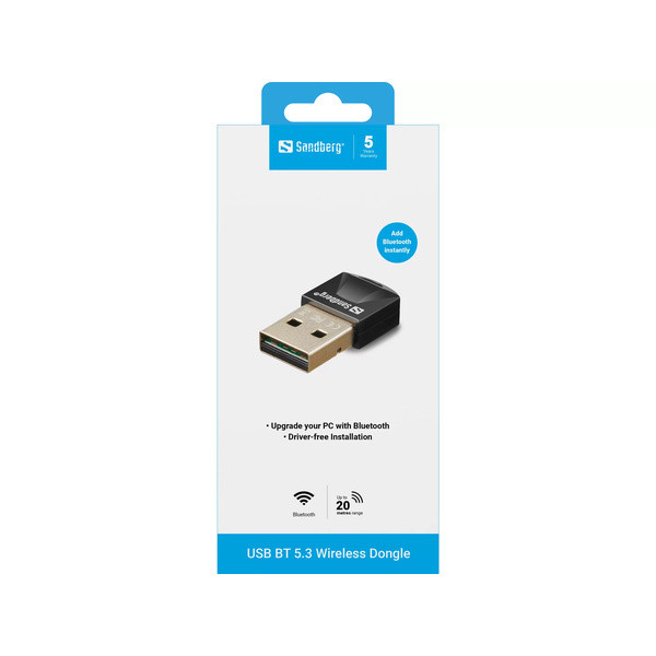 Bluetooth-adapter 5.3 | USB | Sandberg | svart SE400083 - 4