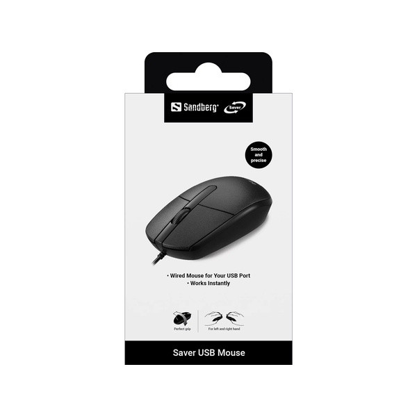 Datormus USB-ansluten | Sandberg Saver | svart SE400078 - 4