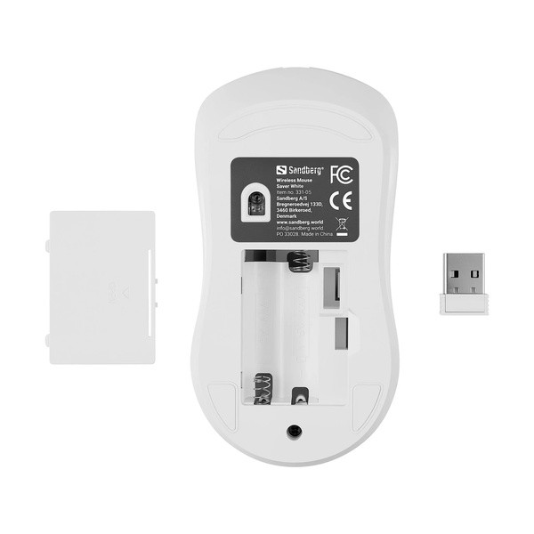Datormus trådlös | Sandberg Saver | vit SE400068 - 5