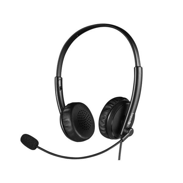 Headset USB | Sandberg 2-in-1 Office Jack | svart SE400099 - 1