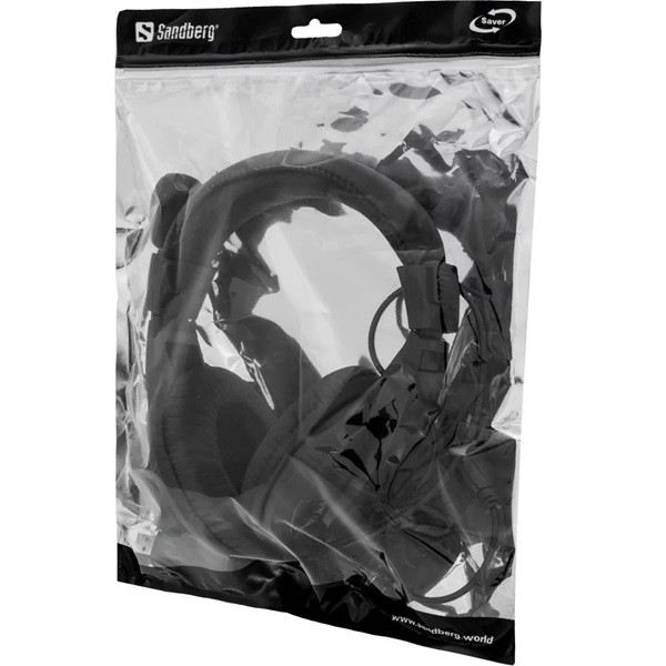 Headset USB | Sandberg Saver Large Stereo | svart 360372 - 3