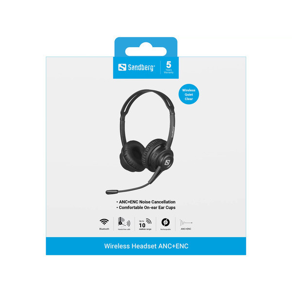 Headset trådlöst | Sandberg | svart SE400106 - 9