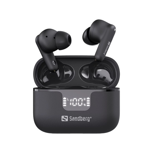 In-ear hörlurar trådlösa med brusreducering | Sandberg | svart SE400049 - 1