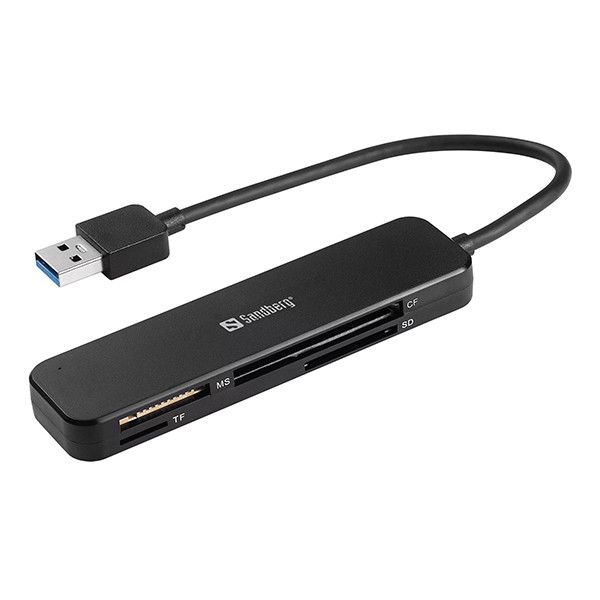 Minneskortläsare USB 3.0 | Sandberg Pocket | svart ASA02478 - 1