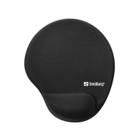 Musmatta 29x24cm med gelsupport | Sandberg | svart 360386