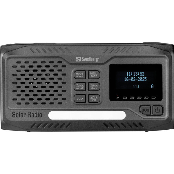 Nödradio med Powerbank 4.500mAh | Sandberg Survivor | grå SE400028 - 2