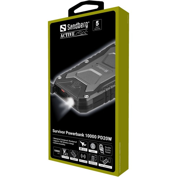 Powerbank 10.000 mAh | PD20W | Sandberg Survivor 361587 - 7
