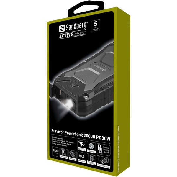 Powerbank 20.000mAh | PD30W | Sandberg Survivor 420-92 361588 - 7