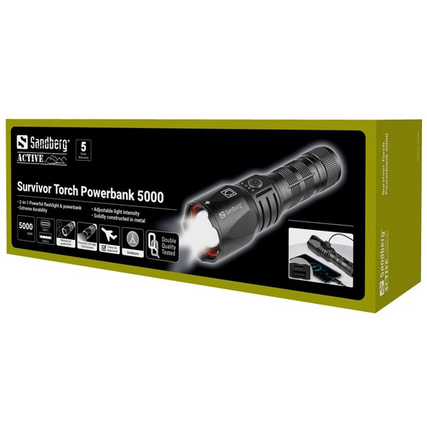 Powerbank 5.000 mAh | Sandberg Survivor Torch 361585 - 8