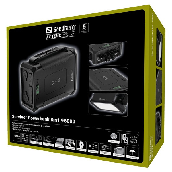 Powerbank 96.000 mAh | Sandberg Survivor 8in1 361581 - 7