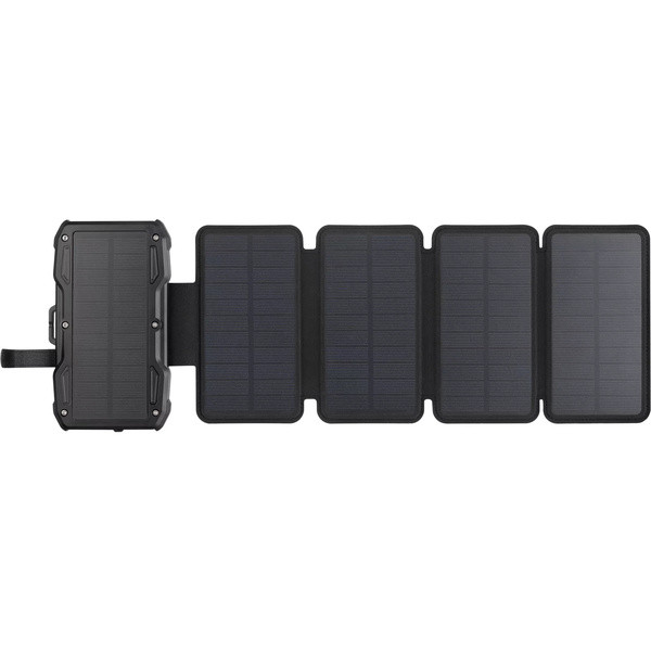 Powerbank solcell 10.000mAh | 5 paneler | PD20W + Wireless | Sandberg | grå SE400134 - 1